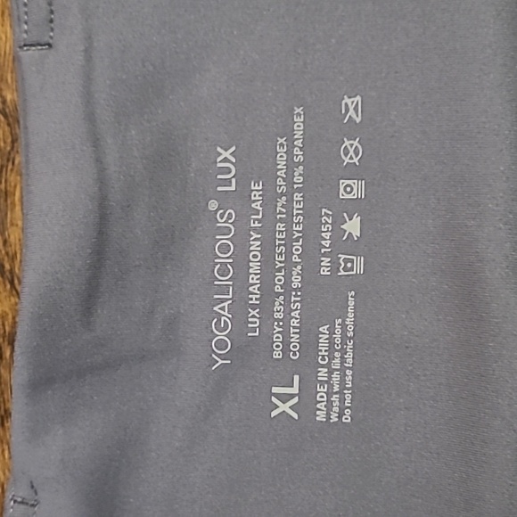 Yogalicious lux harmony flare leggings, xl,  quiet shade gray - Picture 6 of 9